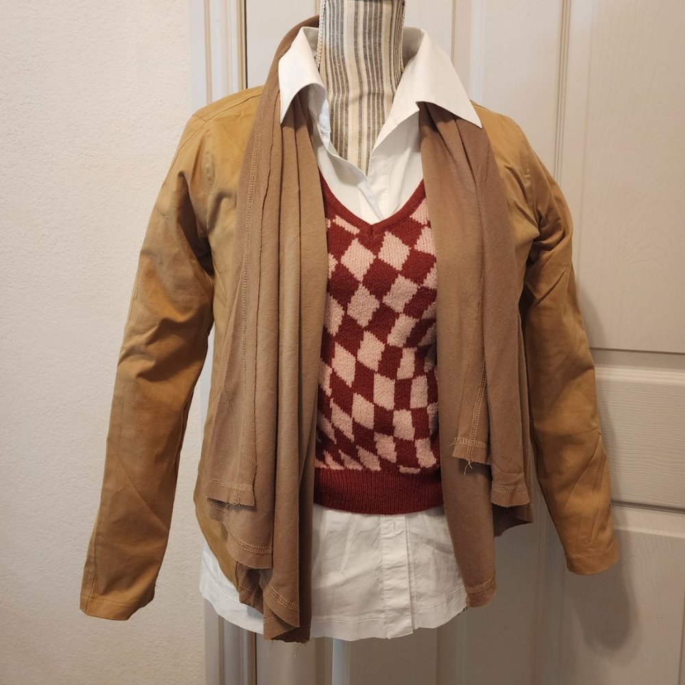 Hem & Thread Canvas Cowl Neck Jacket
